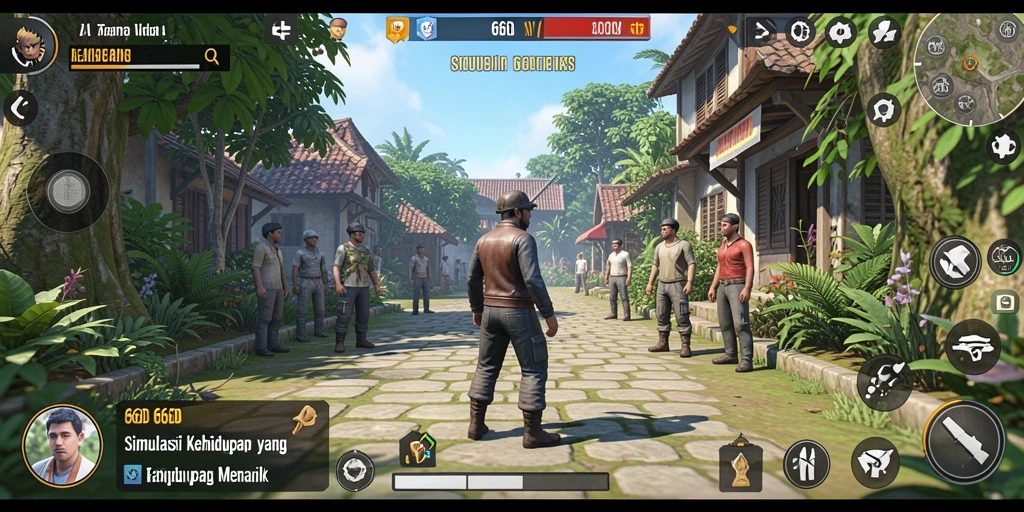 Tampilan gameplay 66D yang menarik dengan interaksi karakter yang realistis.