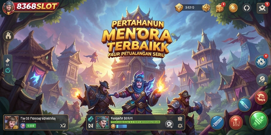 Screenshot menunjukkan menara yang berdiri kokoh melawan gelombang musuh.