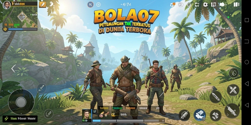 Screenshot BOLA07 menampilkan petualangan seru di dunia terbuka.