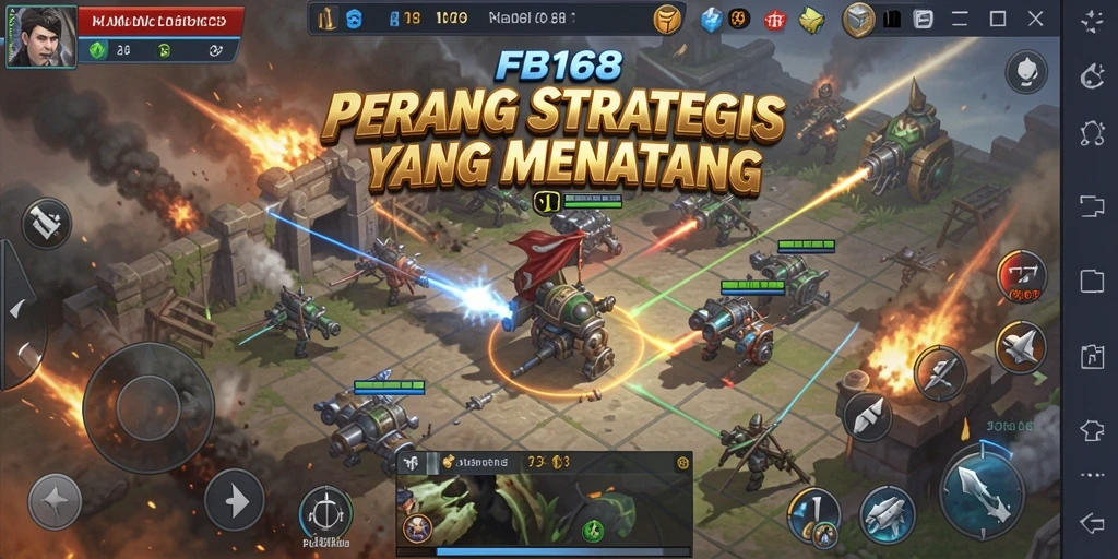Screenshot FB168 menunjukkan aksi seru dalam pertempuran strategi.