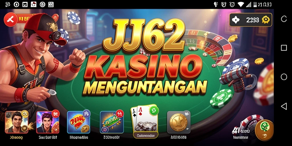 Tampilan gameplay menarik dari JJ62 dengan suasana Kasino yang mendebarkan.