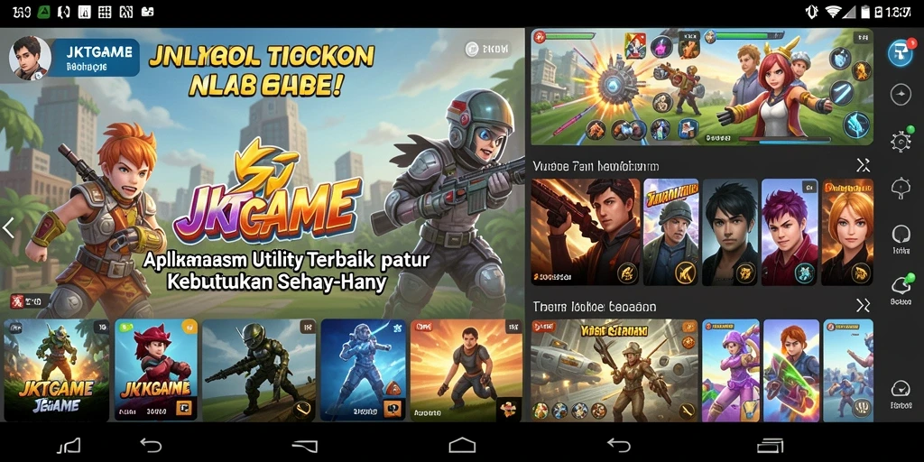 Tampilan utama JKTGAME dengan fitur yang mempermudah pengguna.