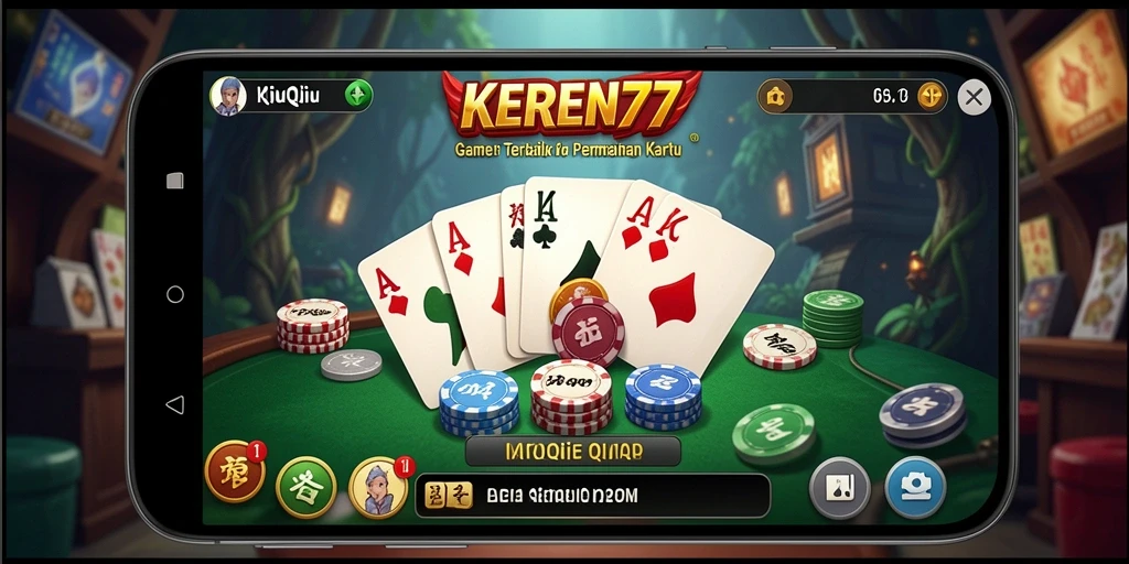Tampilan gameplay KEREN77 menampilkan aksi seru dalam permainan QiuQiu.