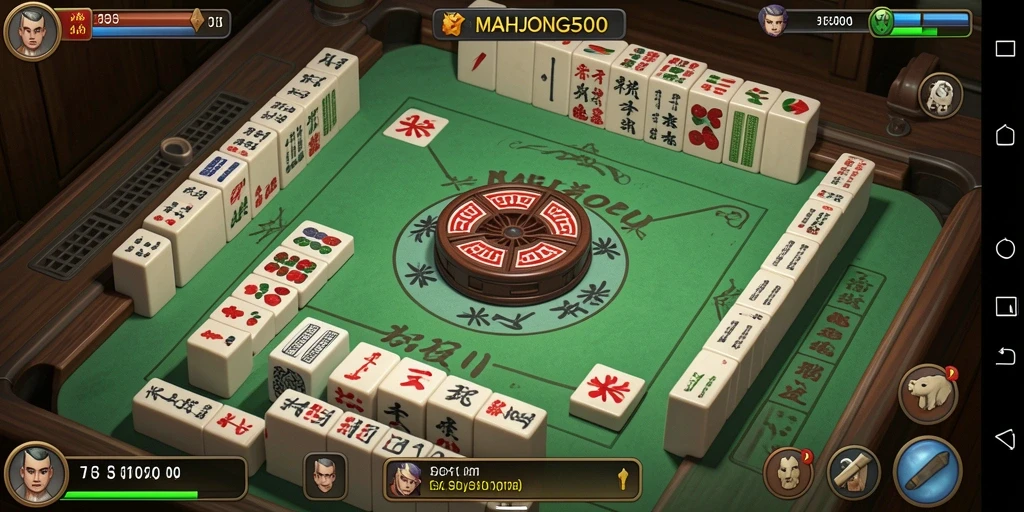 Gameplay menarik di MAHJONG500 yang menampilkan tantangan Mahjong.
