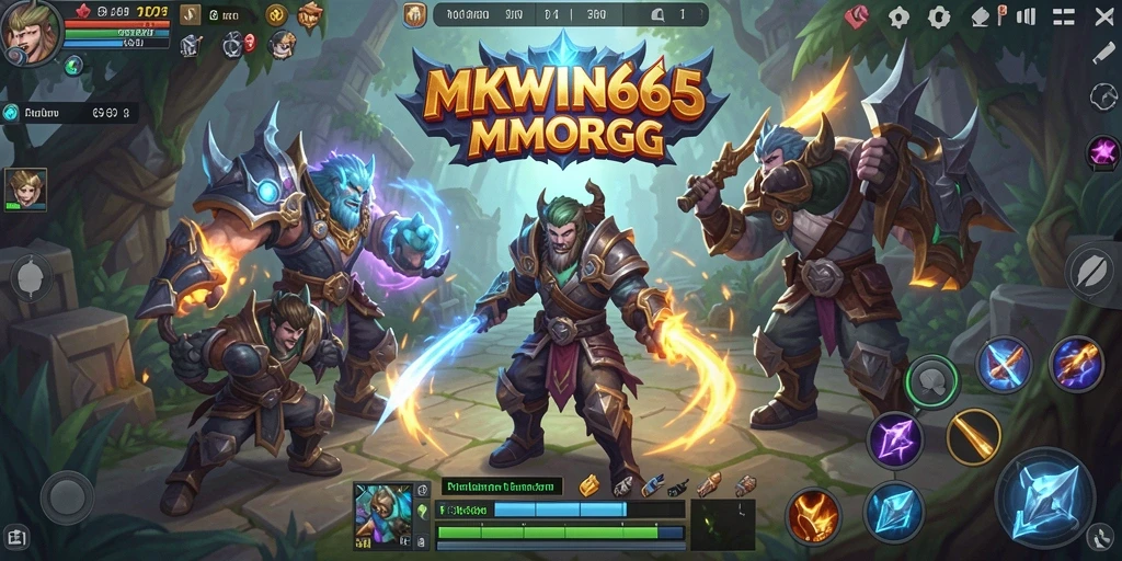 Gameplay seru dalam <strong>MKWIN666</strong>, bertempur dan berpetualang bersama teman-teman.
