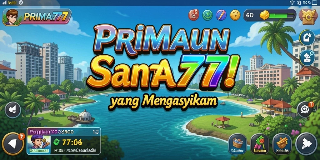 Tampilan gameplay menarik PRIMA77 yang menyenangkan dan santai.