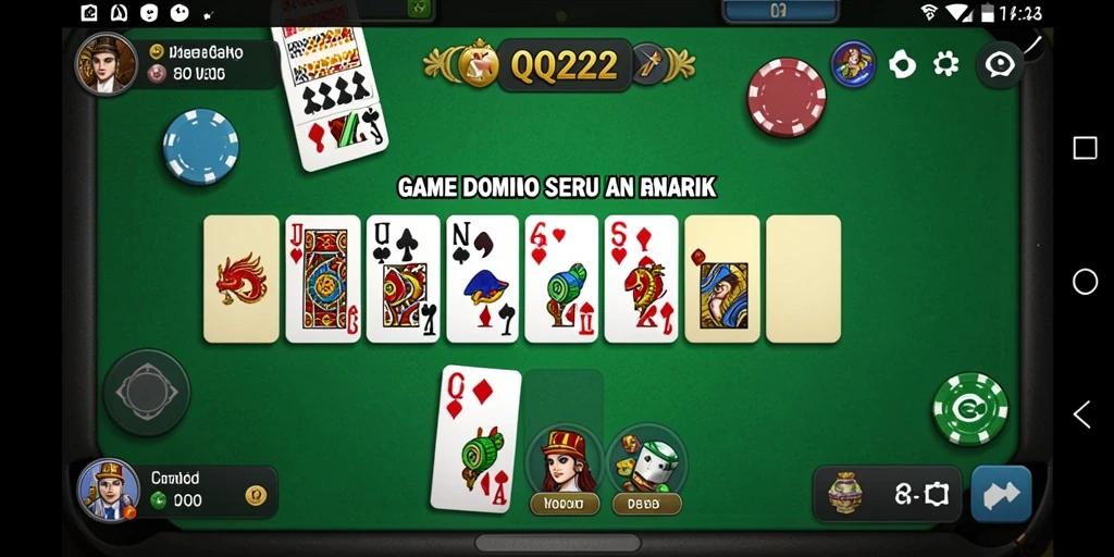 Tampilan gameplay seru dalam permainan Domino QQ222.