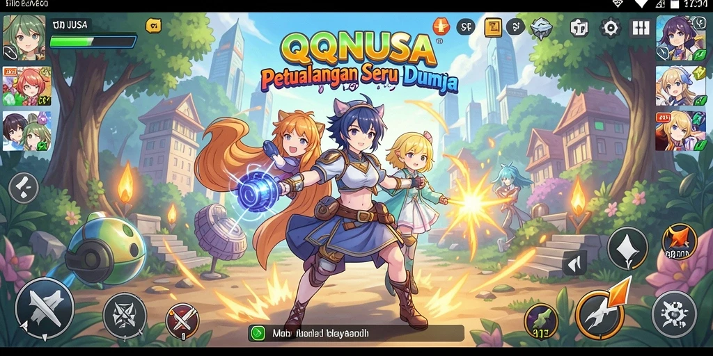 Tampilan gameplay QQNUSA yang menegangkan dan penuh aksi.